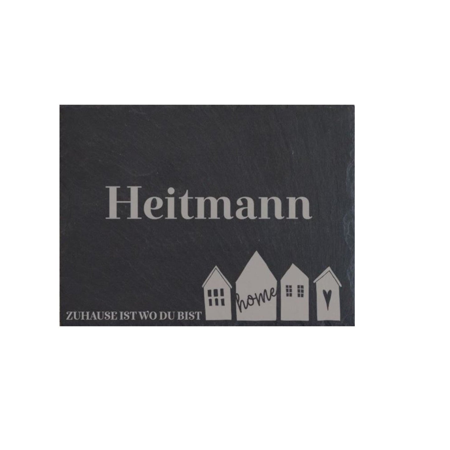 Türschild personalisiertes Haustürschild aus Schiefer