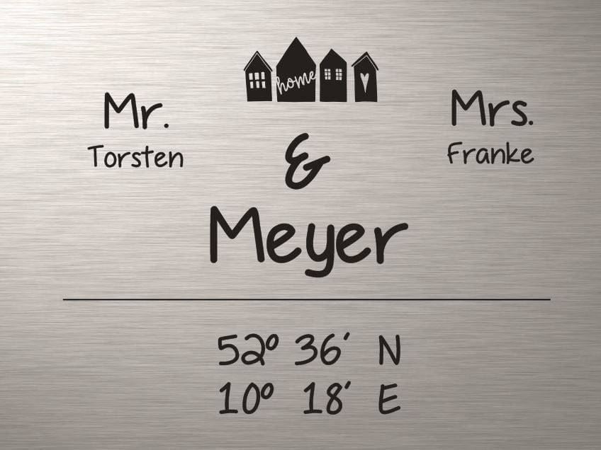 Türschild personalisiertes Haustürschild Klingelschild