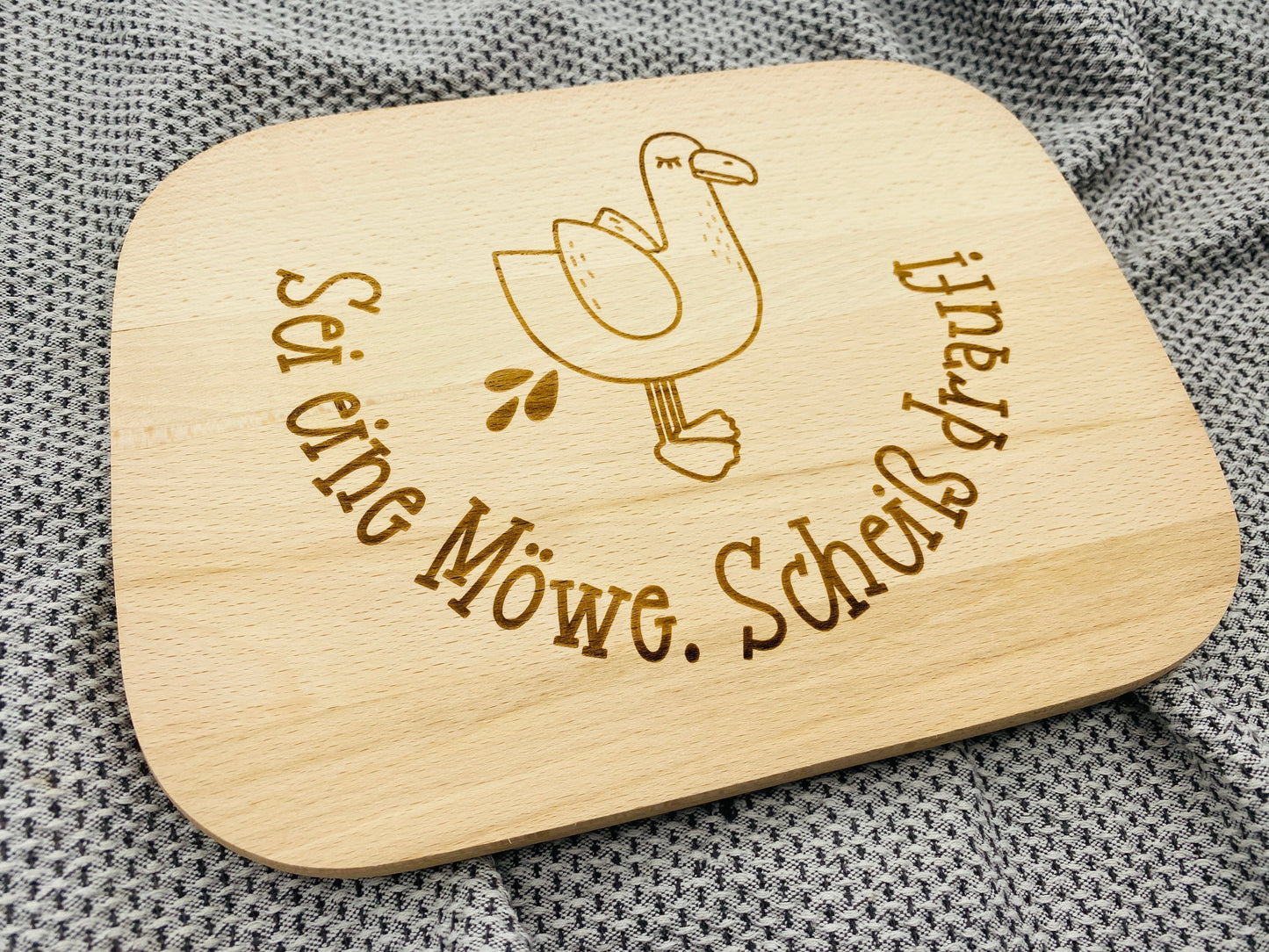 Frühstücksbrett Möwe Schneidebrett Geschenk