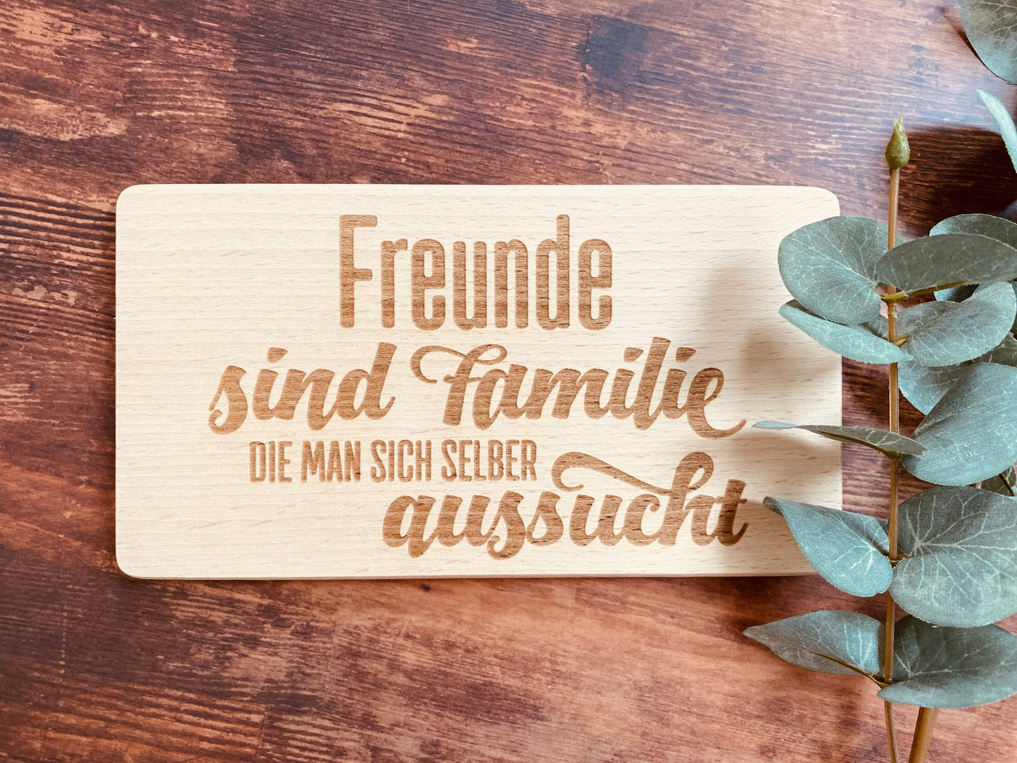 Frühstücksbrett Freundin Schneidebrett Geschenk Geburtstag