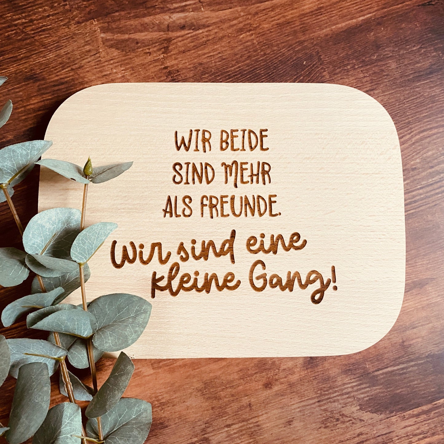 Schneidebrett für die beste Freundin | Geschenke für Freundin zum Geburtstag | Frühstücksbrett mit Gravur als Geschenkidee
