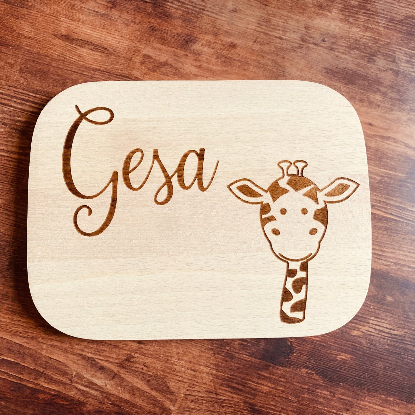 Frühstücksbrett Giraffe Schneidebrett Geschenk