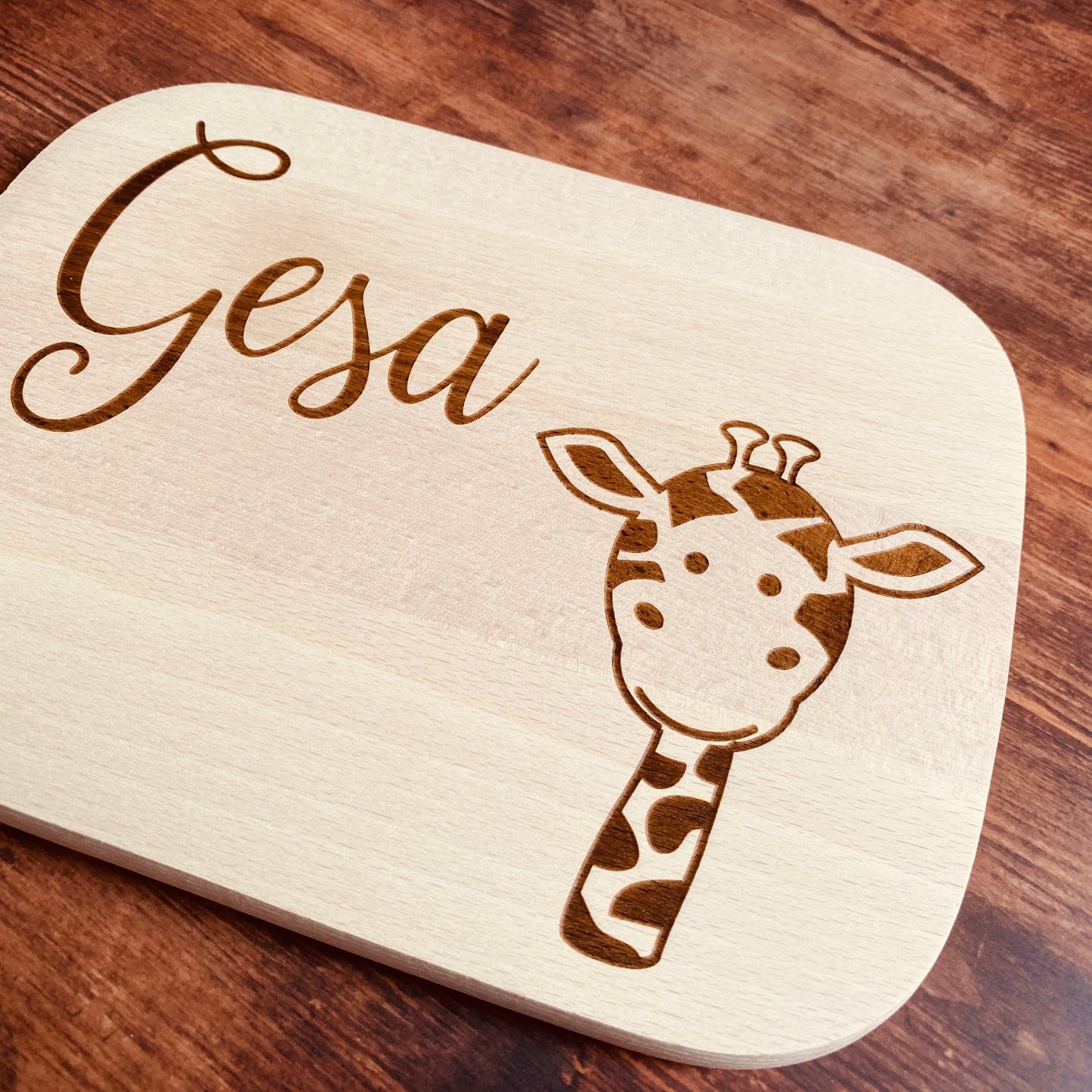 Frühstücksbrett Giraffe Schneidebrett Geschenk