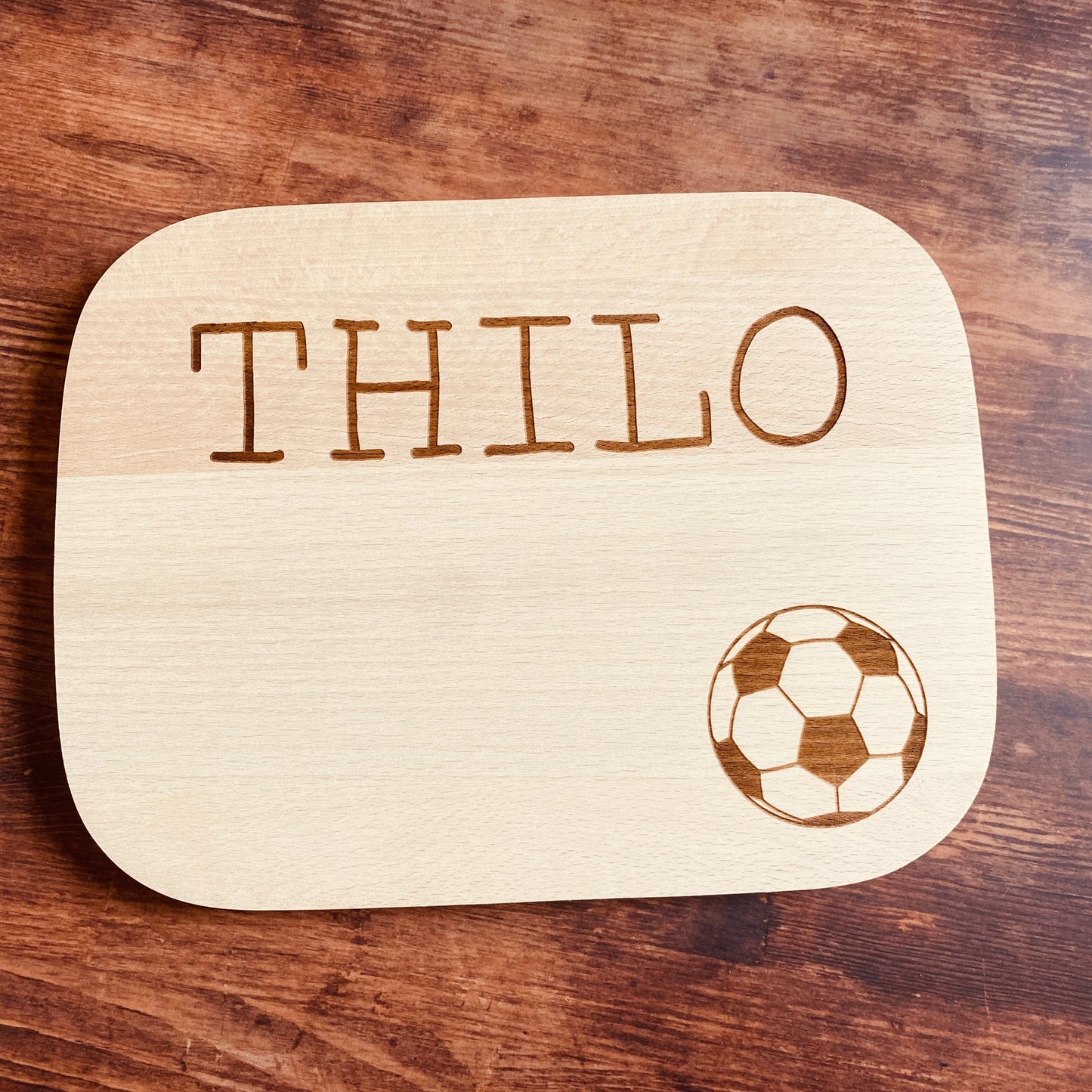 Frühstücksbrett Fußball Schneidebrett Geschenk
