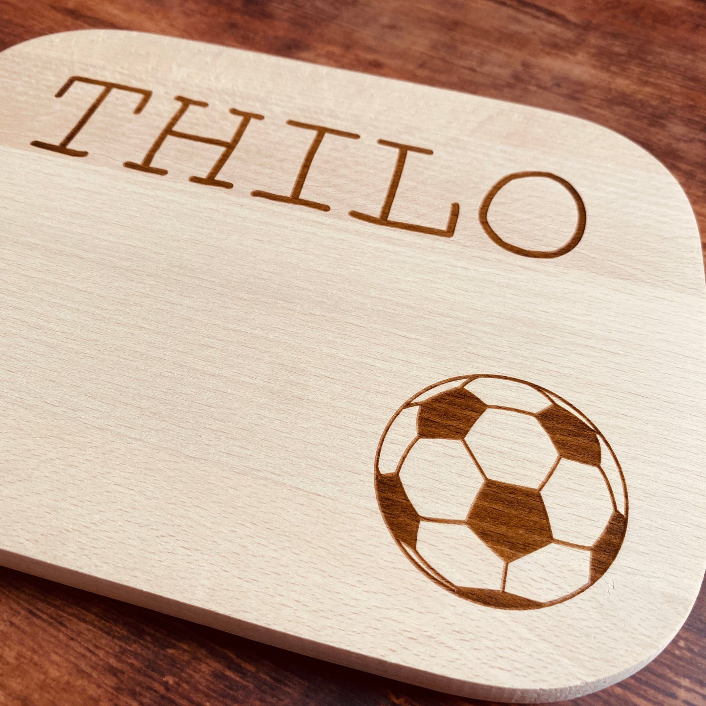 Frühstücksbrett Fußball Schneidebrett Geschenk