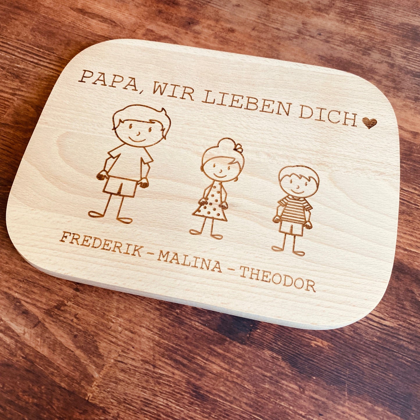 Frühstücksbrett Papa Schneidebrett Geschenk