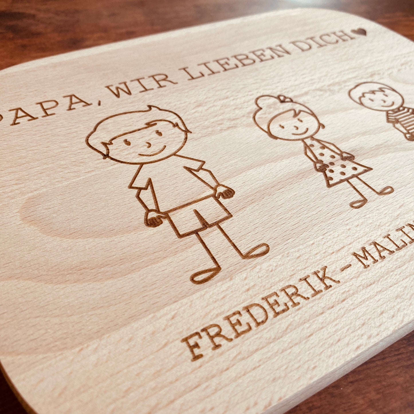 Frühstücksbrett Papa Schneidebrett Geschenk