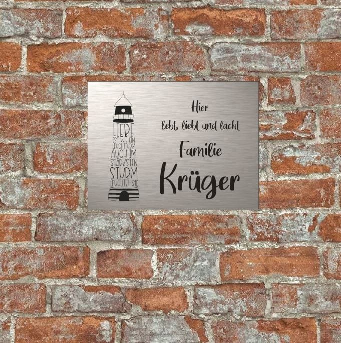Türschild personalisiertes Haustürschild Klingelschild