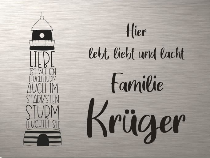 Türschild personalisiertes Haustürschild Klingelschild