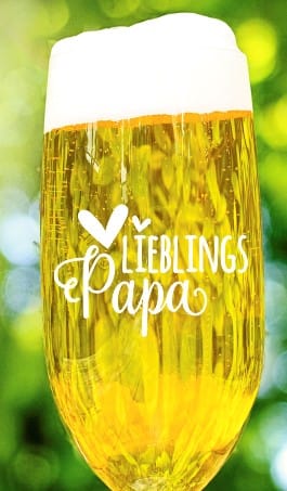 Bierglas Papa mit personalisierter Gravur Pilstulpe