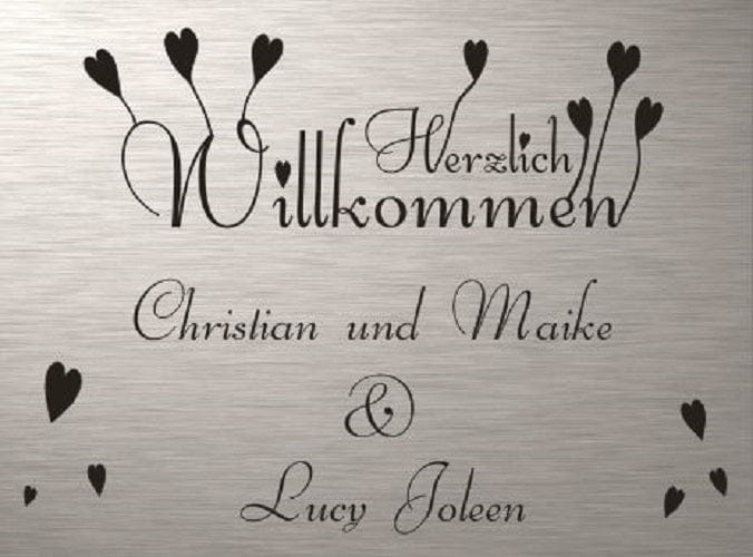 Türschild personalisiertes Haustürschild Klingelschild