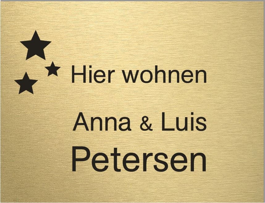 Türschild personalisiertes Haustürschild Klingelschild Messing