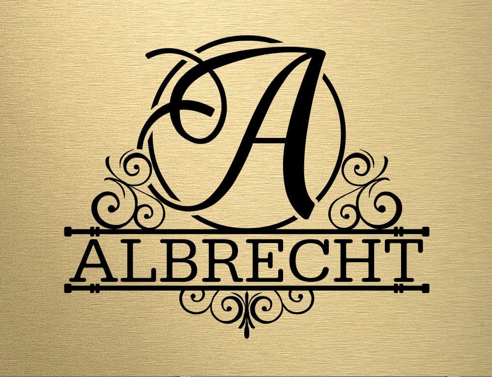 Türschild personalisiertes Haustürschild Klingelschild Messing