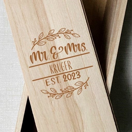 Weinkiste personalisiertes Geschenk Hochzeit