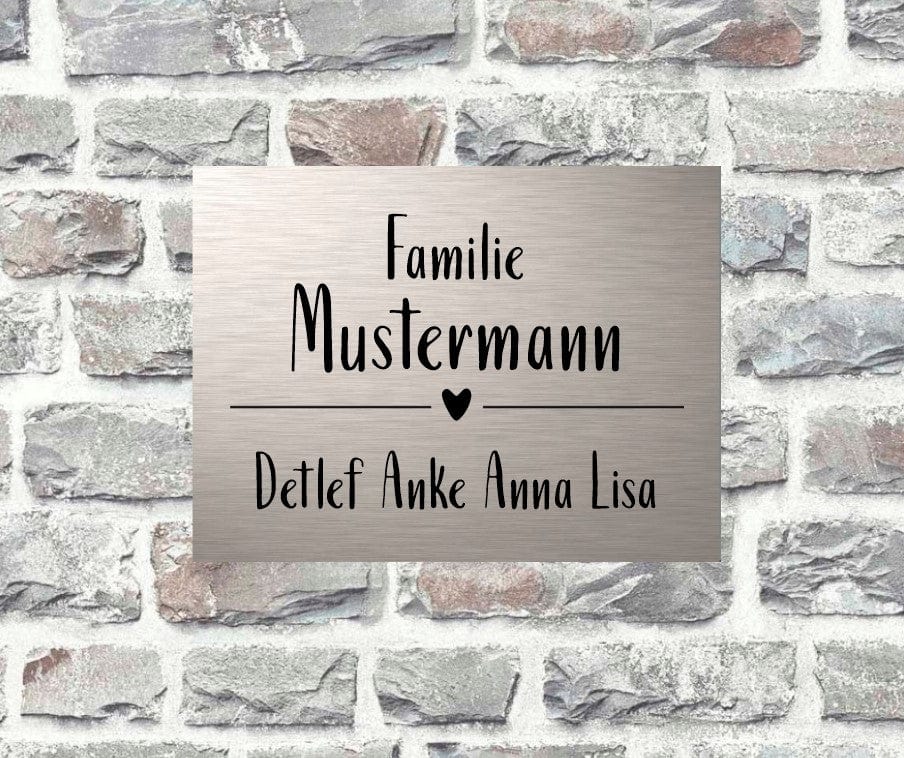 Türschild personalisiertes Haustürschild Klingelschild