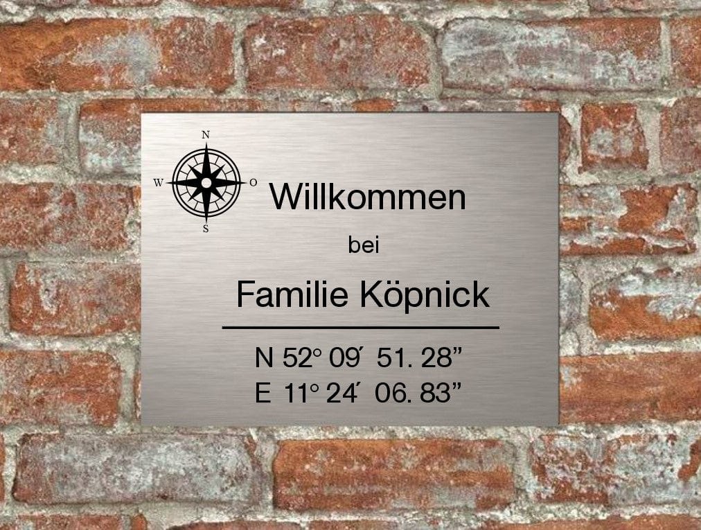 Türschild personalisiertes Haustürschild Klingelschild