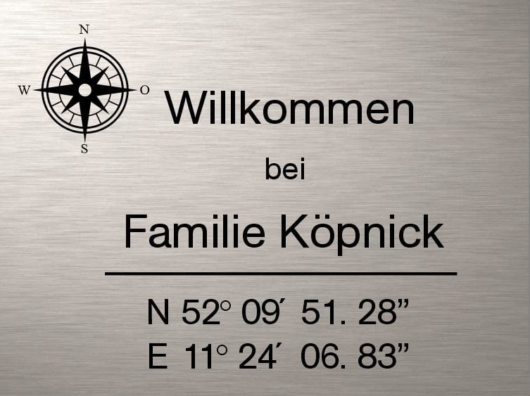 Türschild personalisiertes Haustürschild Klingelschild