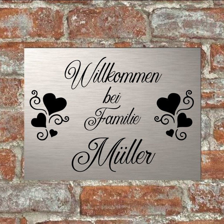 Türschild personalisiertes Haustürschild Klingelschild