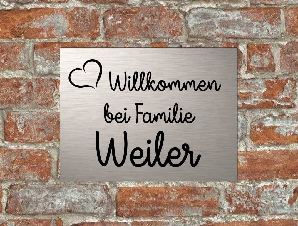 Türschild personalisiertes Haustürschild Klingelschild
