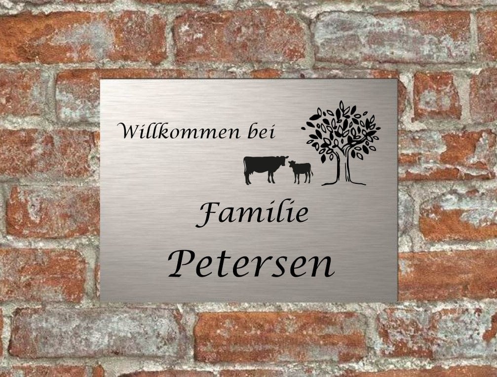 Türschild personalisiertes Haustürschild Klingelschild