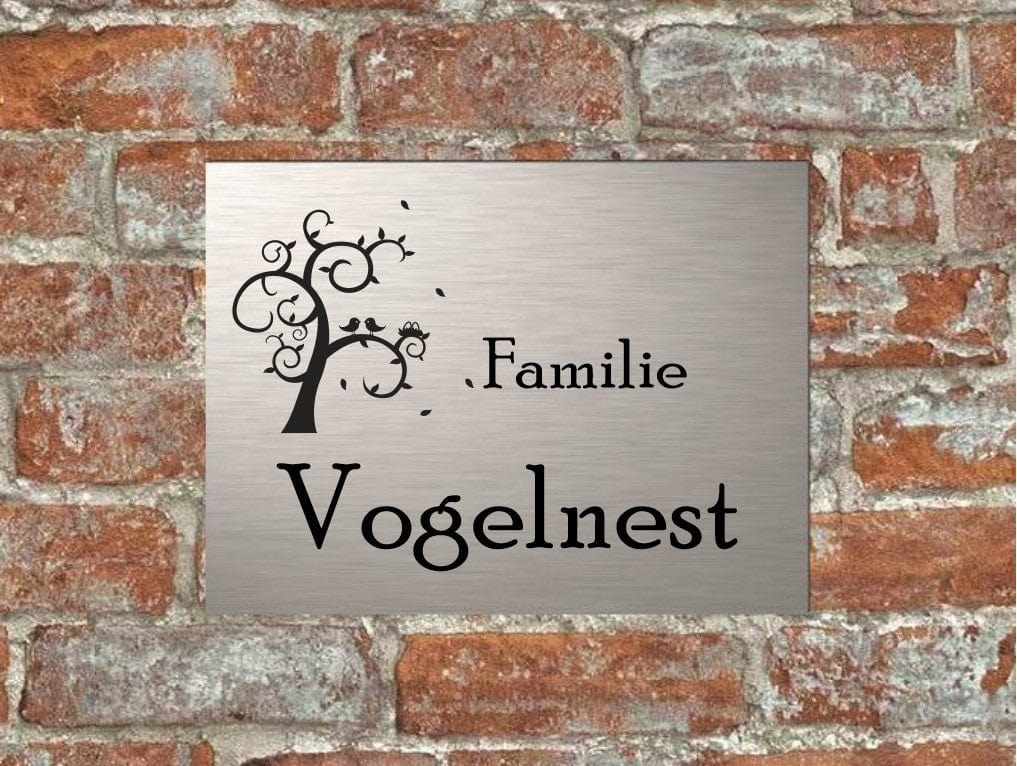 Türschild personalisiertes Haustürschild Klingelschild