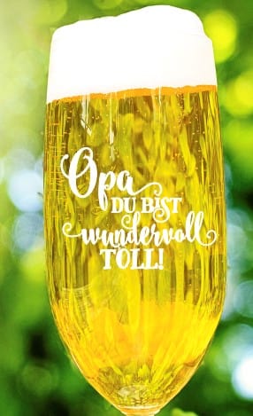Bierglas Opa mit personalisierter Gravur Pilstulpe