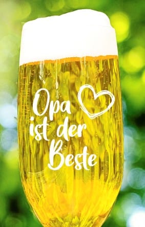 Bierglas Opa mit personalisierter Gravur Pilstulpe