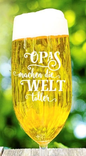 Bierglas Opa mit personalisierter Gravur Pilstulpe