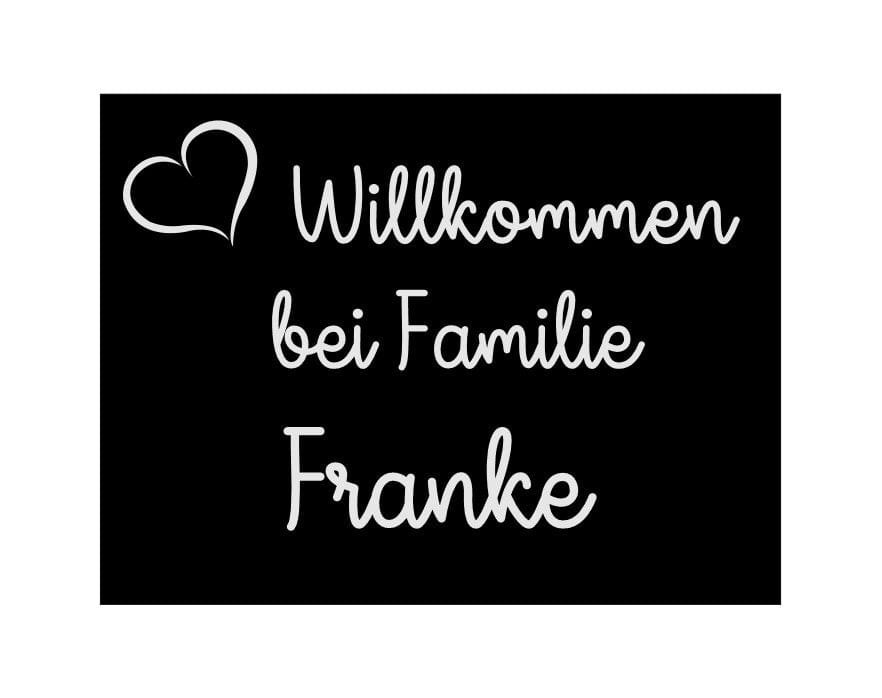 Türschild personalisiertes Haustürschild Klingelschild schwarz