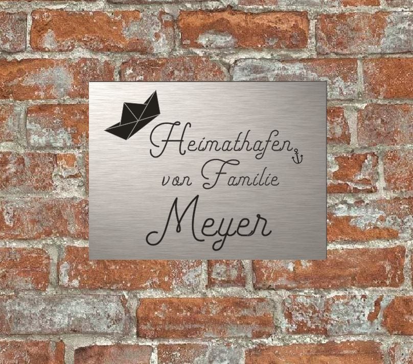 Türschild personalisiertes Haustürschild Klingelschild