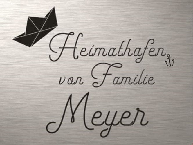 Türschild personalisiertes Haustürschild Klingelschild