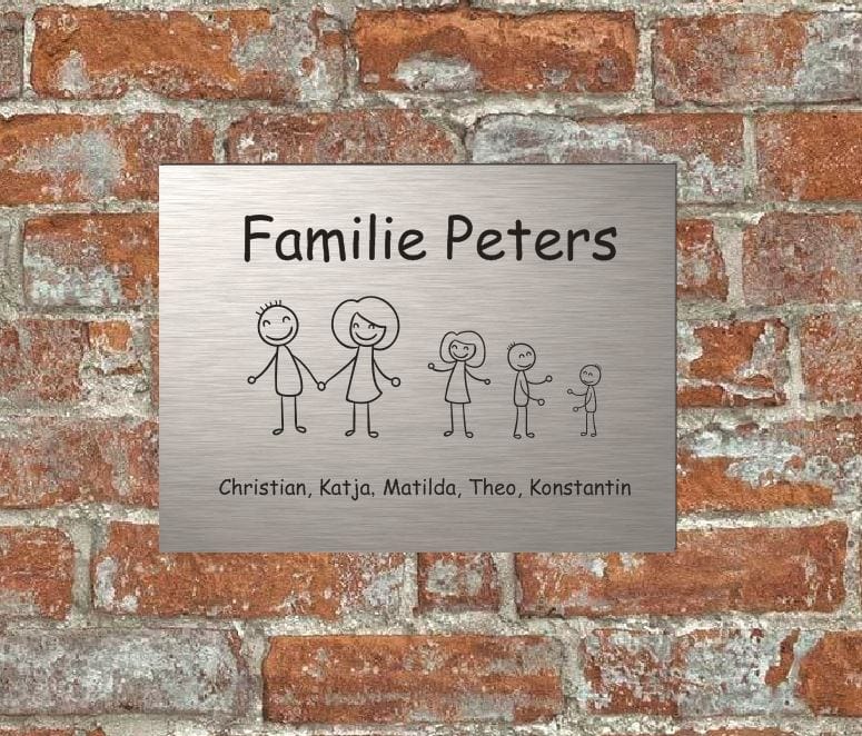 Türschild personalisiertes Haustürschild Klingelschild