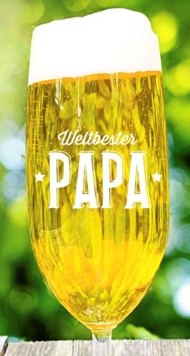 Bierglas Papa mit personalisierter Gravur Pilstulpe