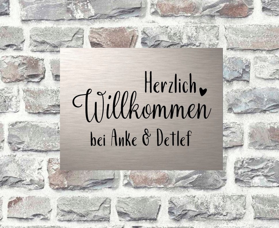 Türschild personalisiertes Haustürschild Klingelschild