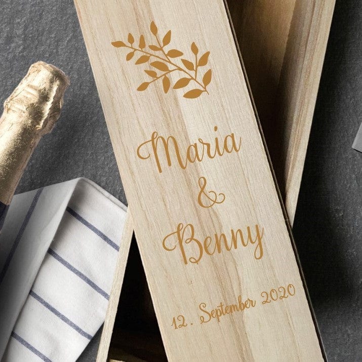 Weinkiste personalisiertes Geschenk Hochzeit