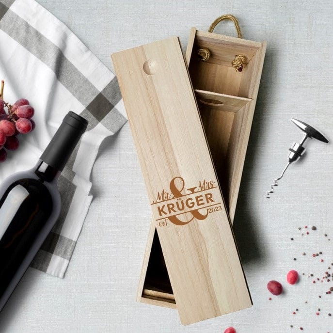 Weinkiste personalisiertes Geschenk Hochzeit