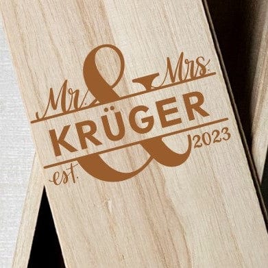 Weinkiste personalisiertes Geschenk Hochzeit