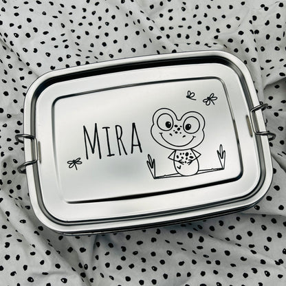 Personalisierte Brotdose mit Gravur | Geschenk für den Schulstart