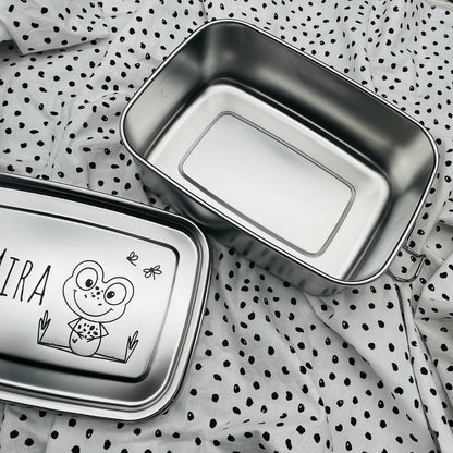Personalisierte Brotdose mit Gravur | Geschenk für den Schulstart
