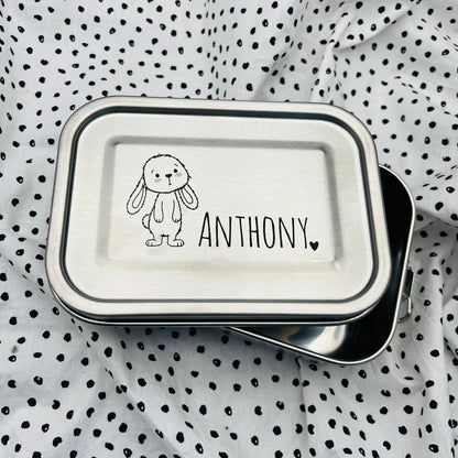 Personalisierte Brotdose mit Gravur | Geschenk für den Schulstart