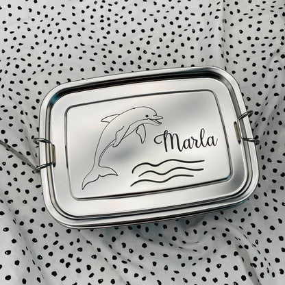 Personalisierte Brotdose mit Gravur | Geschenk für den Schulstart