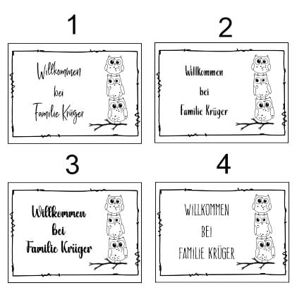 Personalisiertes Haustürschild aus Schiefer | Individuelles Türschild mit Gravur | Handgefertigtes Schiefer-Türschild | Geschenk zum Einzug