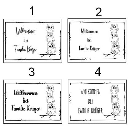 Personalisiertes Haustürschild aus Schiefer | Individuelles Türschild mit Gravur | Handgefertigtes Schiefer-Türschild | Geschenk zum Einzug