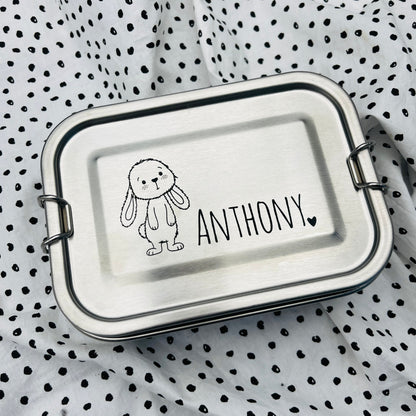 Personalisierte Brotdose mit Gravur | Geschenk für den Schulstart
