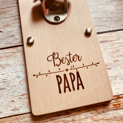 Flaschenöffner Vatertag Geschenk Papa Wandflaschenöffner Bieröffner