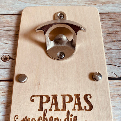 Flaschenöffner Vatertag Geschenk Papa Wandflaschenöffner Bieröffner