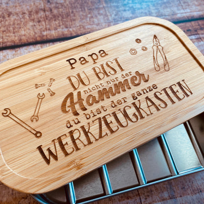 Brotdose Papa Werkzeug personalisiertes Geschenk Geburtstag