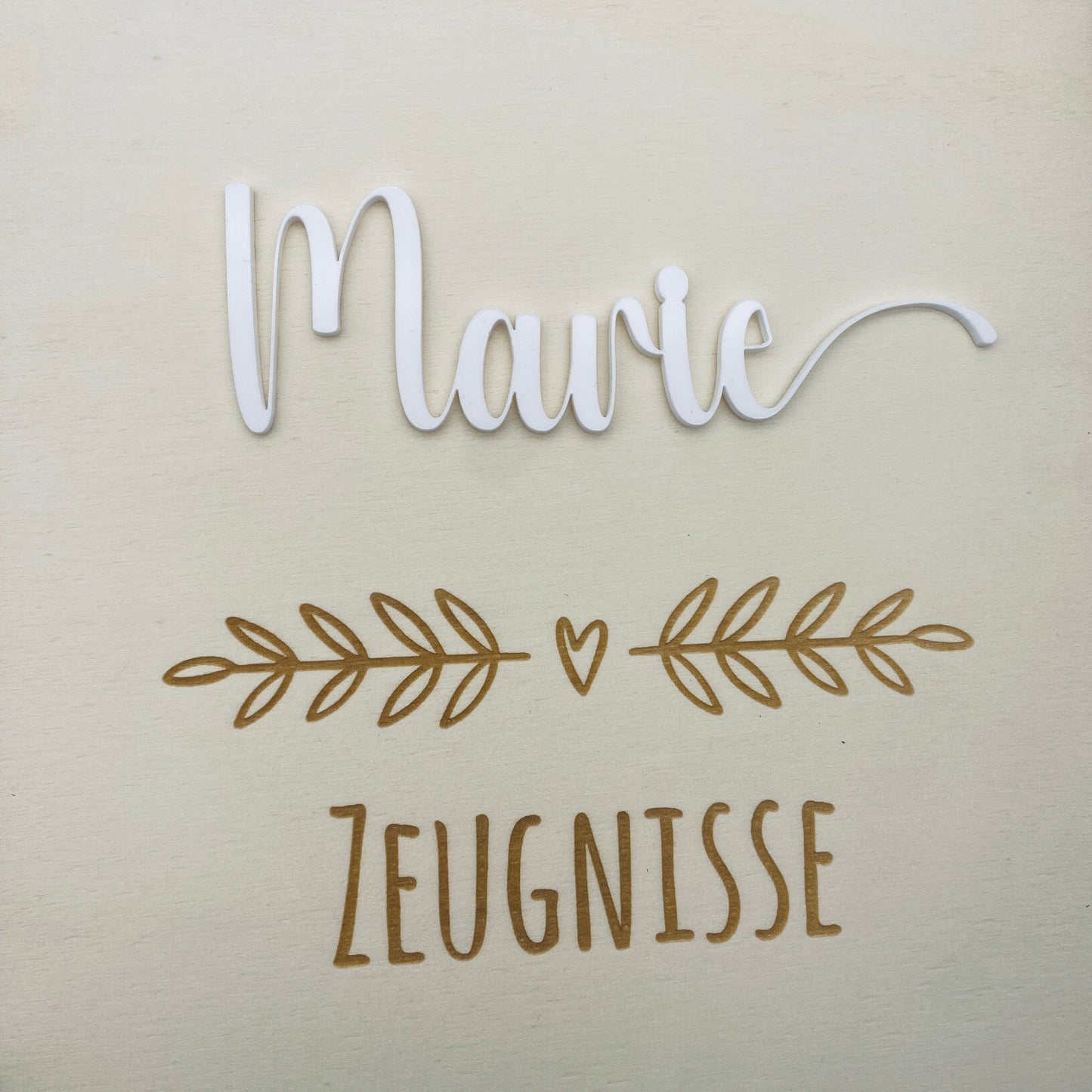 Zeugnismappe personalisiert aus Holz | Geschenk zum Schulstart | Zeugnisordner mit Namen | Einschulungsgeschenk für Mädchen und Jungen