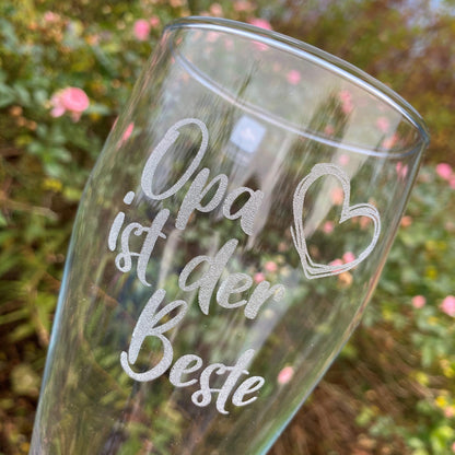 Weizenbierglas mit Gravur | Geschenkidee personalisiertes Weizenbierglas | Individuelles Bierglas | Glas mit Gravur