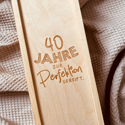 Individuelle Weinbox mit Gravur | Geschenkidee zum Geburtstag